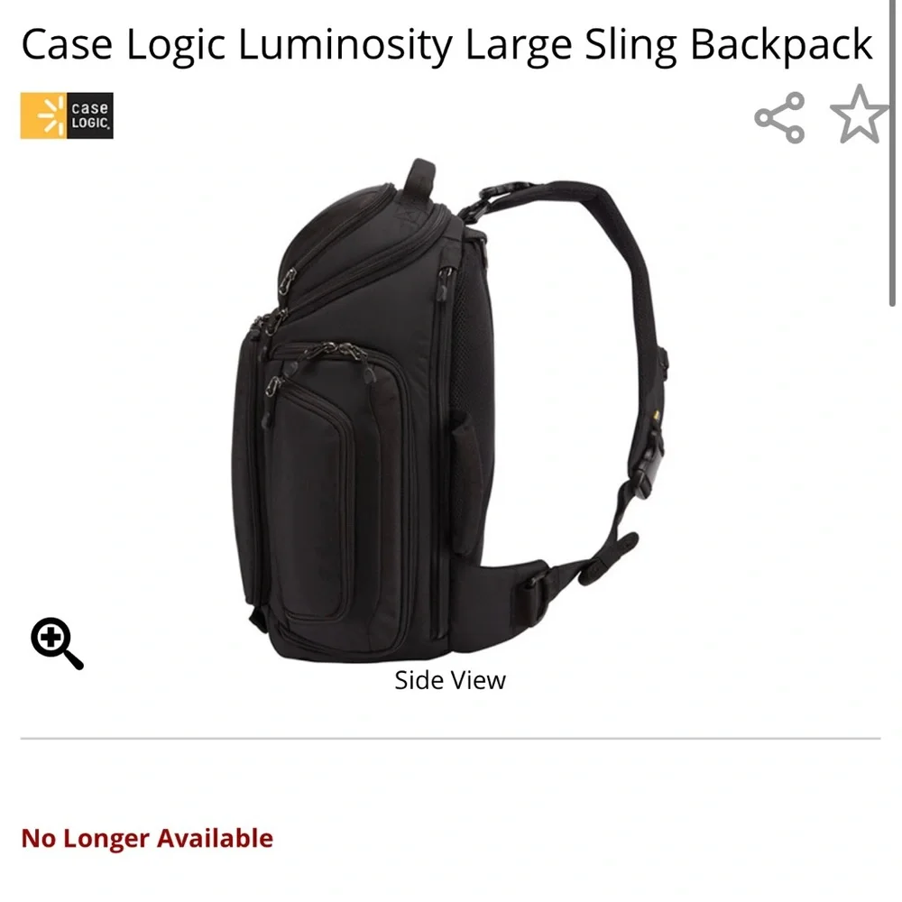 Case Logic Black Sling Backpack